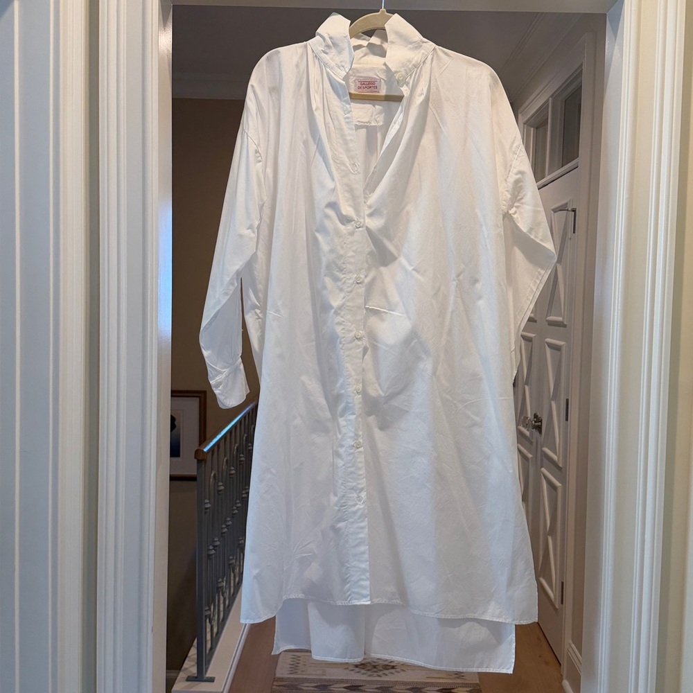 Gallego Desportes white Button-Up Shirt Dress